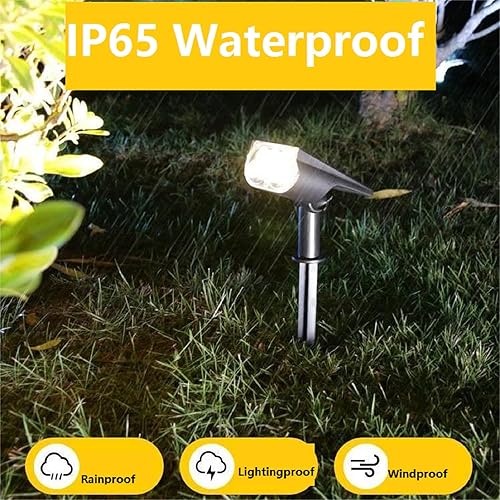 Miniatura 8 de ASLIDECOR Focos solares para exteriores, paquete de 2 luces solares impermeables para exteriores, luces de pared IP65, detección oscura de