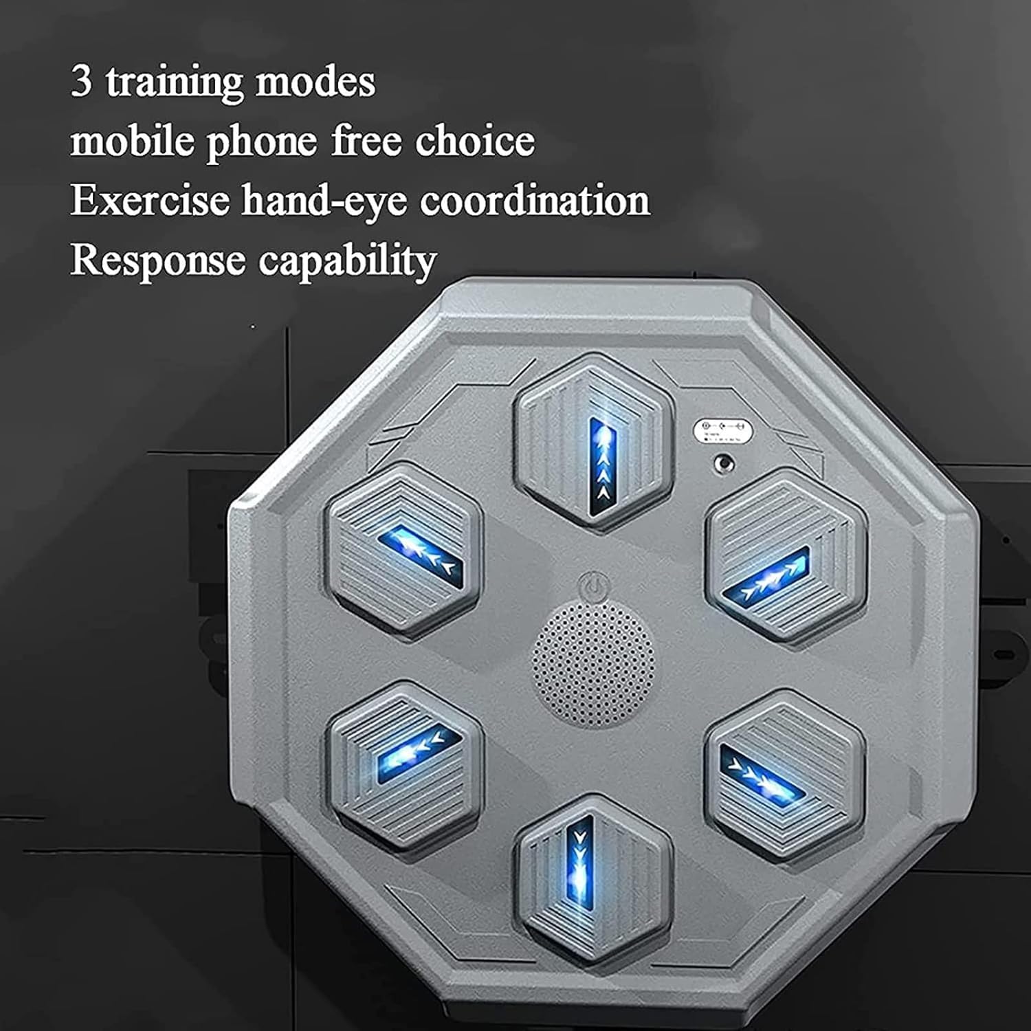 Máquina de Boxeo Musical con Bluetooth, Equipo de Boxeo Inteligente para el hogar con música electrónica para Entrenamiento de Objetivos, Velocidad, reacción y coordinación