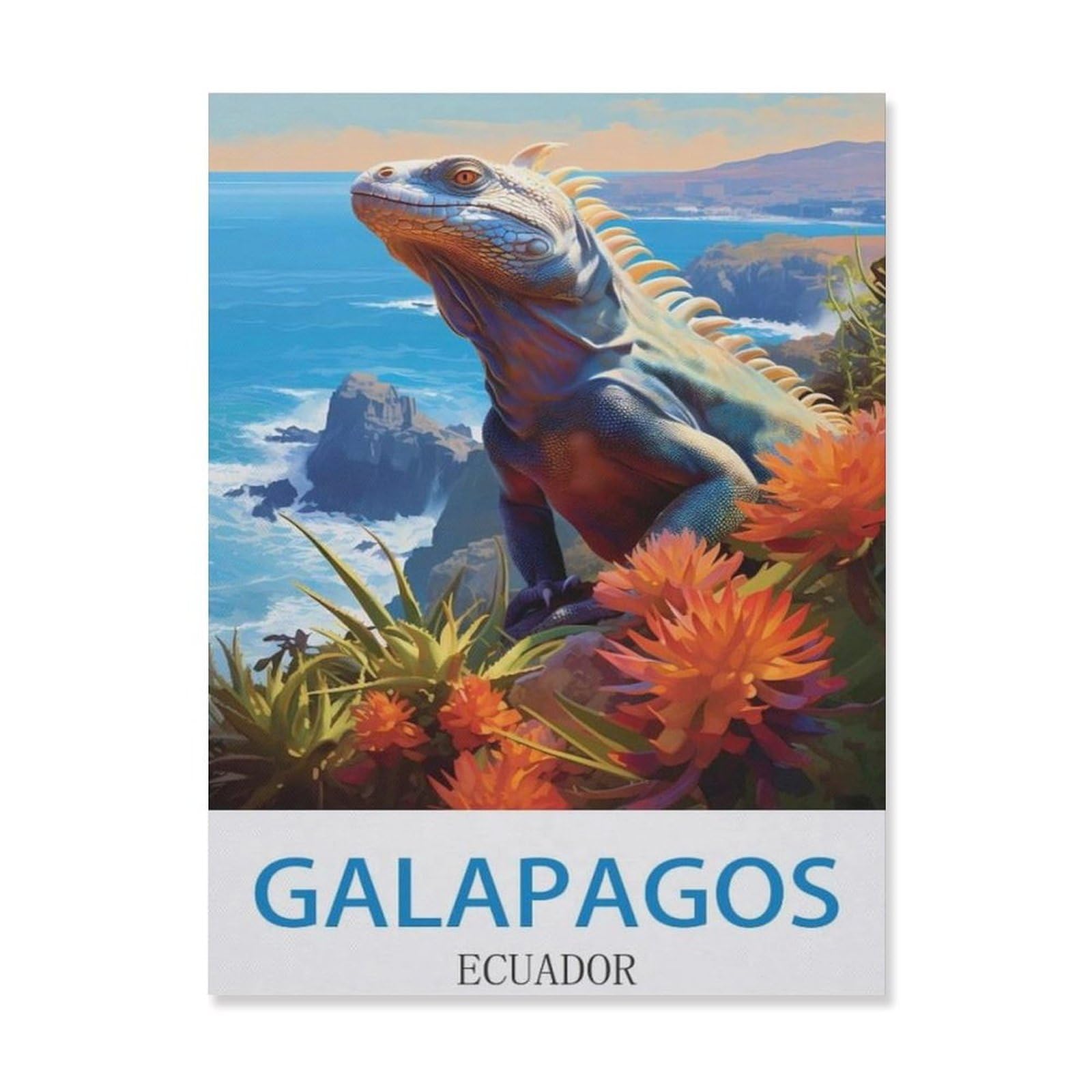 Vintage Art Metal Signs Funny Sign，Galapagos Ecuador(15x30cm）