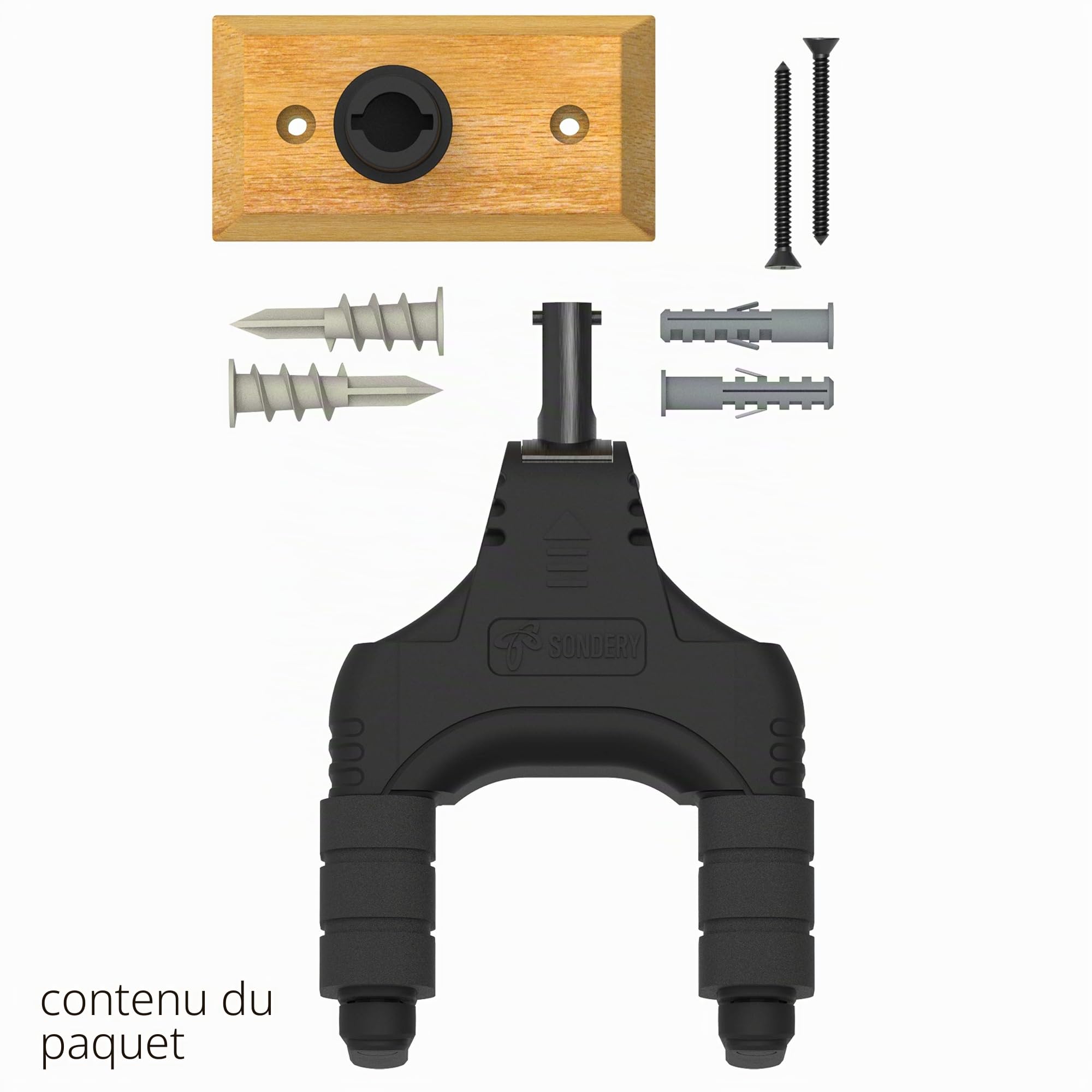 Sondery Accroche Support guitare mural porte crochet pour guitare acoustique électrique ukulélé basse, pack de 2