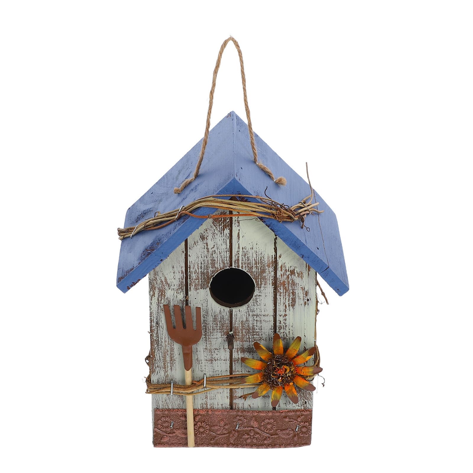 Casa de pájaros de madera exterior para decorar porches y terrazas