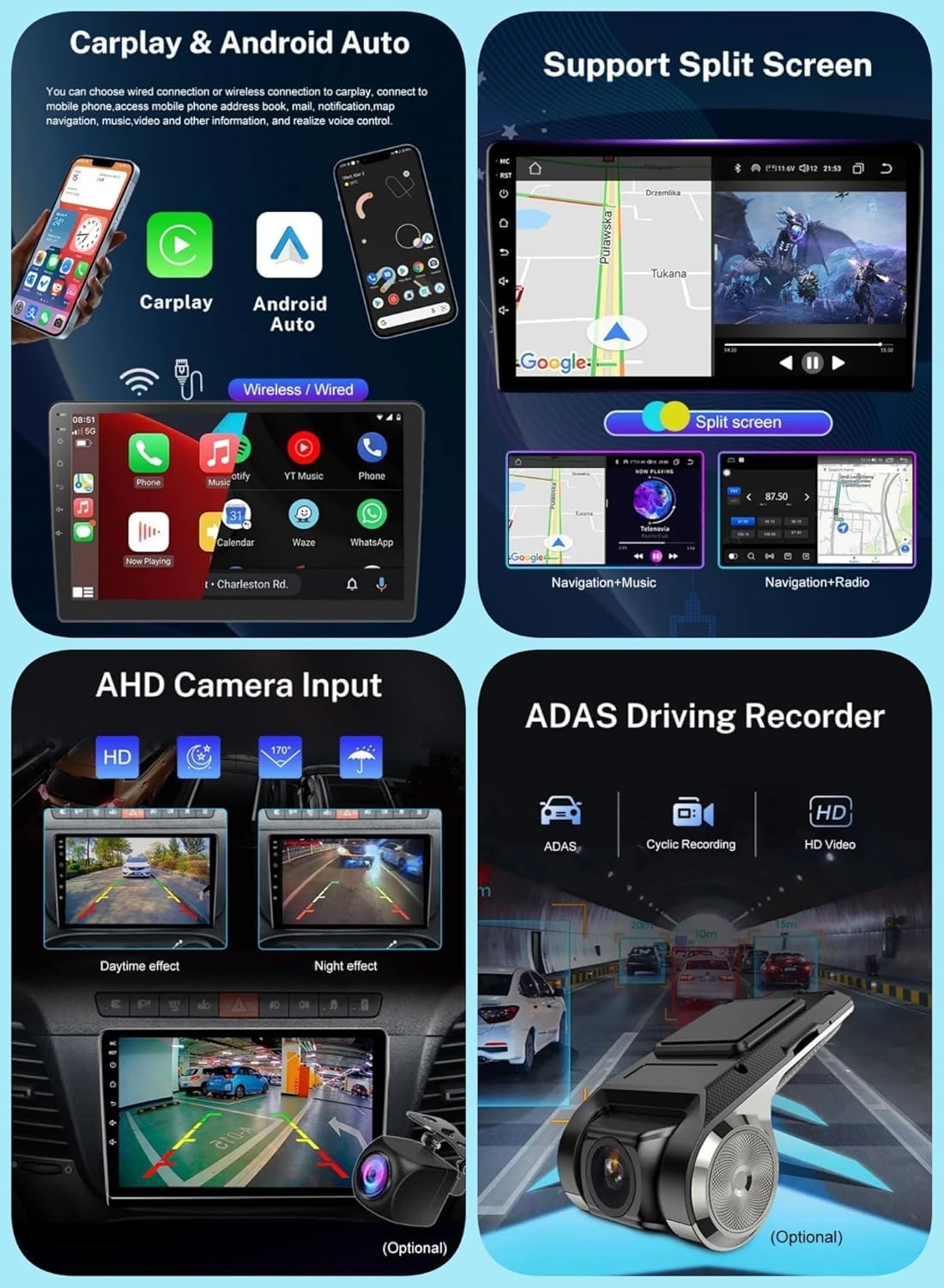 ,H6 6g+128g,Android 9 15-calowy ekran dotykowy IPS do samochodowego radia dla G-eely Jingang 2010-2012, bezprzewodowy Carplay, Android Auto, GPS, WiFi, Bluetooth, OBD2, DVR, DSP