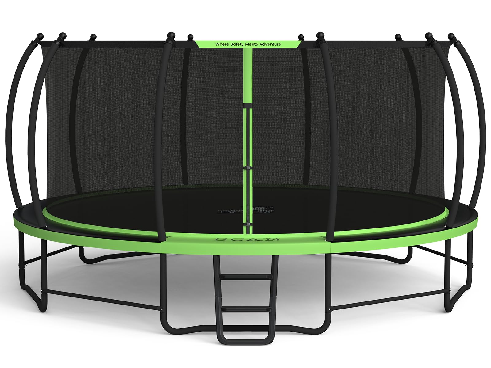 BCAN Trampoline 8FT 10FT 12FT 14FT 15FT 16FT Recreational Trampoline with Enclosure for Kids Adults, ASTM Approved, Outdoor Trampoline with Ladder for Kids