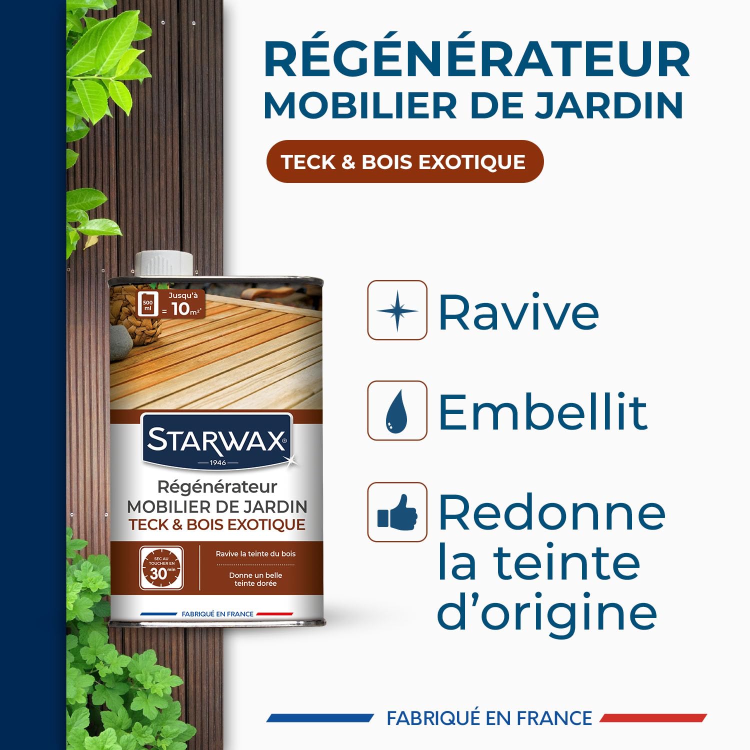 STARWAX Régénérateur Teck Bois Exotiques 500ml Jusqu'à 10m²