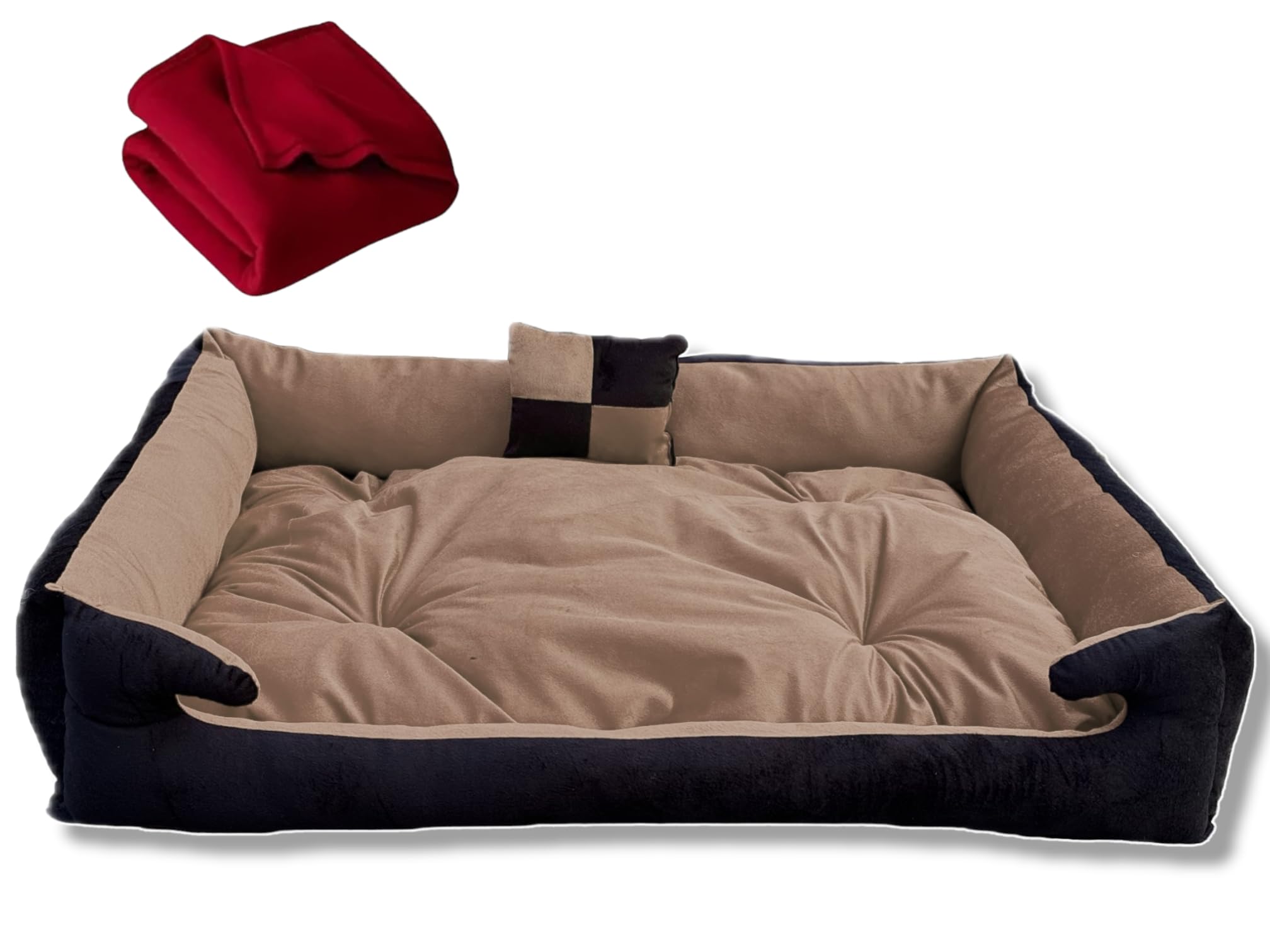 ROYALS RORE Dog Bed Soft Machine Washable Reversible Dog Bed with Blanket for Small | Medium | Large | Extra Large | XL | L | XXL | XXXL | Cats | Puppy | Pet | Dog Beds (Chocolate Brown) (L) (B0CTP1WZYZ) Amazon Price History, Amazon Price Tracker