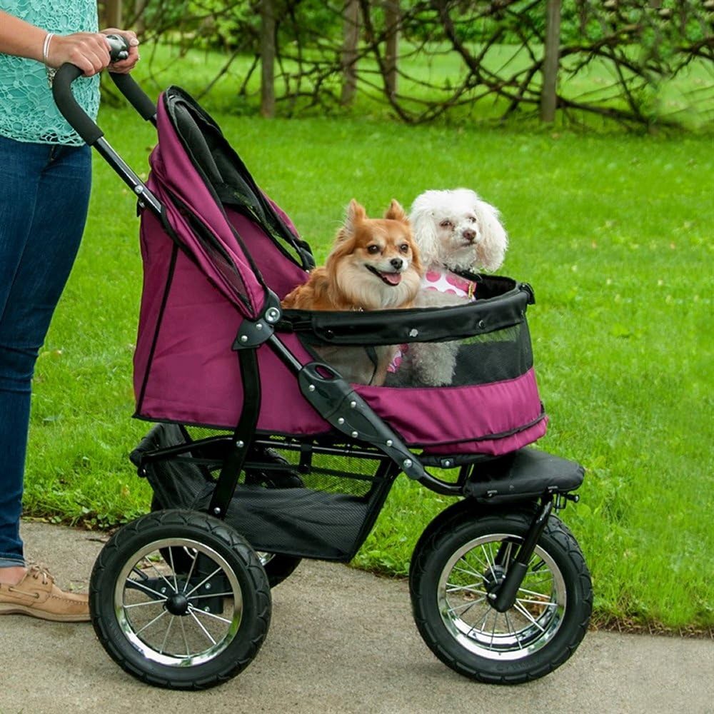 Best Pet Strollers (Boysenberry) Double NoZip Prams For