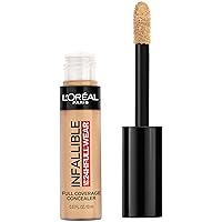 Vista 16 de L'Oreal Paris Makeup Infalible Full Wear Corrector mate impermeable, cobertura completa, tono de piel claro (Porcelain), 0.33 fl oz