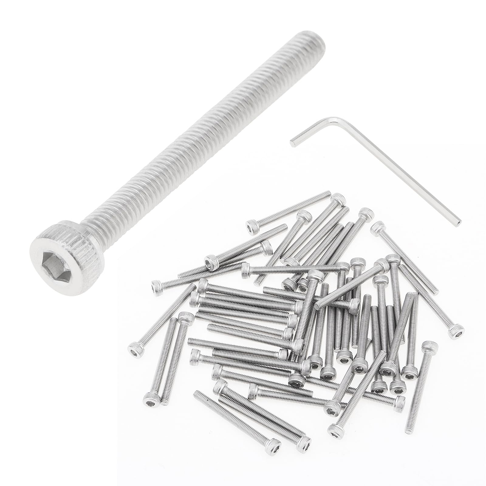 Smgda M3 Screws, 50pcs M3 X 30mm Hex Socket Head Cap Screws Bolts Kit
