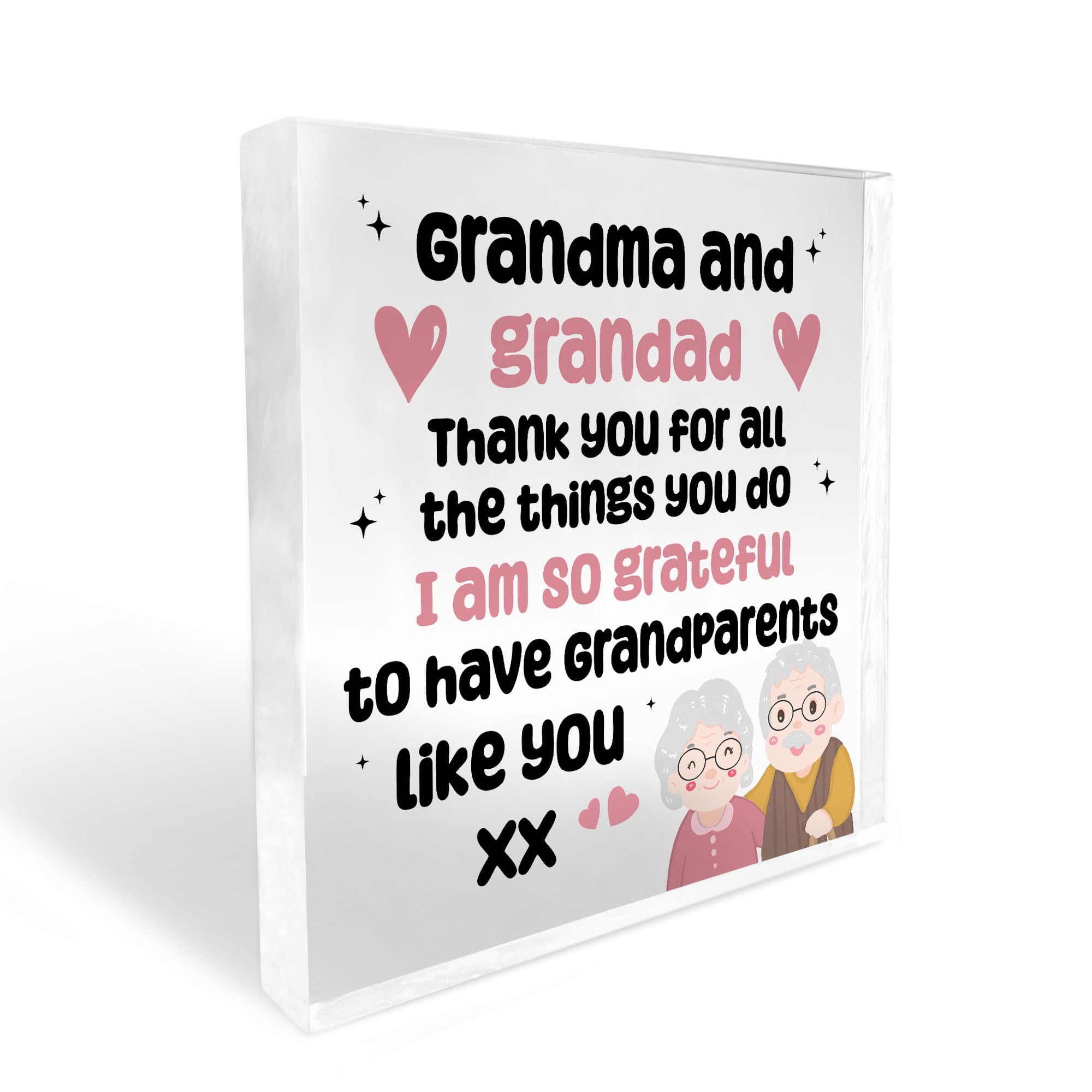 Red Ocean Best Grandma And Grandad Gift Grandparent Gift THANK YOU Gift For Grandma Grandad Christmas Birthday Gift