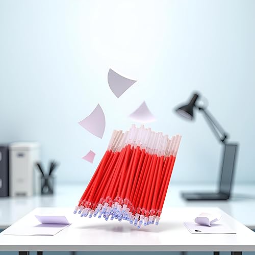 Miniatura 6 de 20 repuestos de bolígrafo de gel rojo resistente al desgaste, tubo de aguja de tinta de plástico súper suave, 0.020 in, recambios de lápiz óptico de