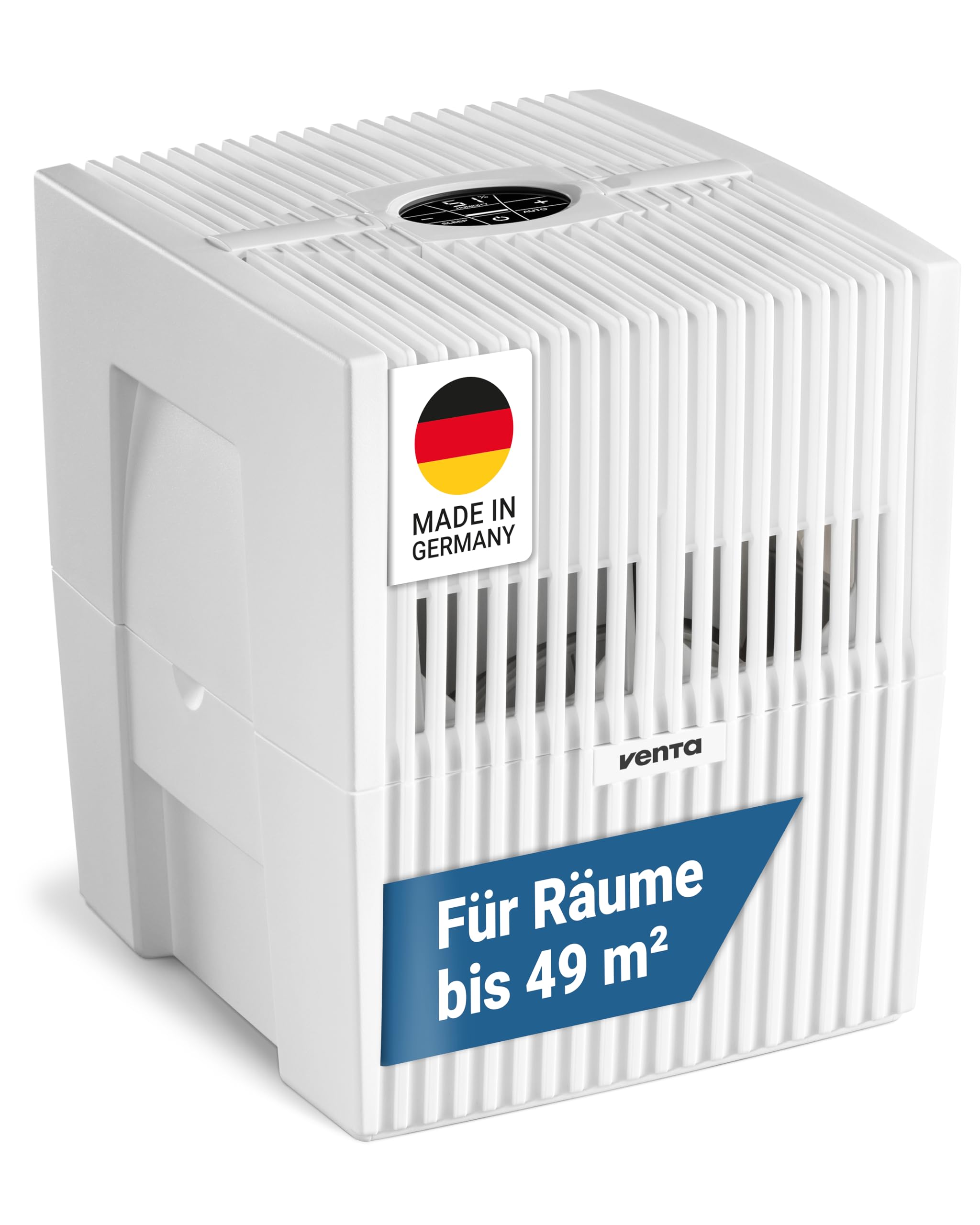 Venta Luftbefeuchter LW25 Comfort Plus, bis 49 m², sehr leise 24 dB(A), energieeffizient 3 Watt, hygienische Kaltverdunstung ohne Filter, großer 7 l-Tank, Automatik-, Sleep-Modus