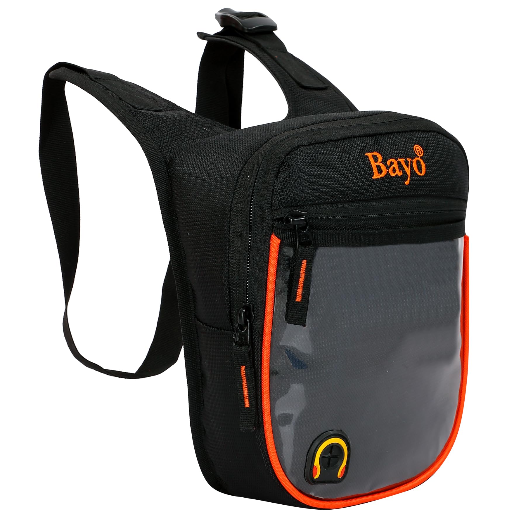 Bayo Wolverine Universal (Not-Magnetic) Tank Bag/Pouch With Water Proof Cover From All Motorcycles Fuel Cap In The Center 100Cc To 1000Cc | Nylon)