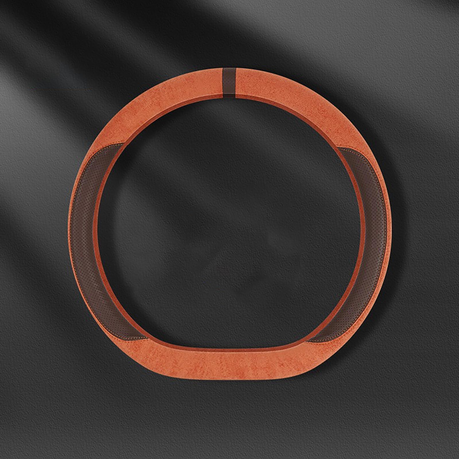 GULIMAXO Suede Steering Wheel Cover for Toyota Aygo 2005-2022 2023 2024 2025 AB10 AB40, Breathable Laser Perforation, Non-Slip Soft Grip for O/D Shape Steering Wheel, Compatible with Original Heating