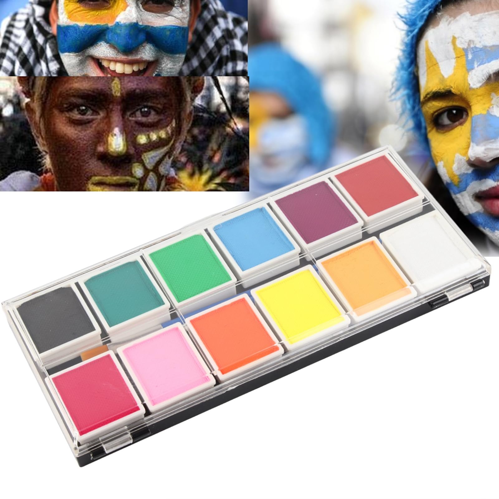 Trucco di Halloween a base d'acqua di pittura per il corpo in 12 colori