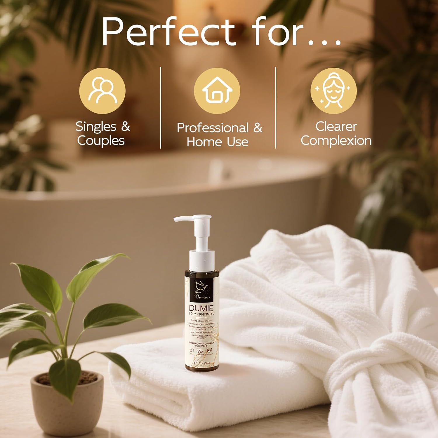 Body Firming Oil, 3.38 FL 0Z, Korean Skin Care Post-Shower Body Oil for Women-With 767,000ppm Jojoba Oil,toTighten, Hydrate & Nourish Dry Skin, Lightweight and non-greasy texture-Luxury Spa Gift - Image 8