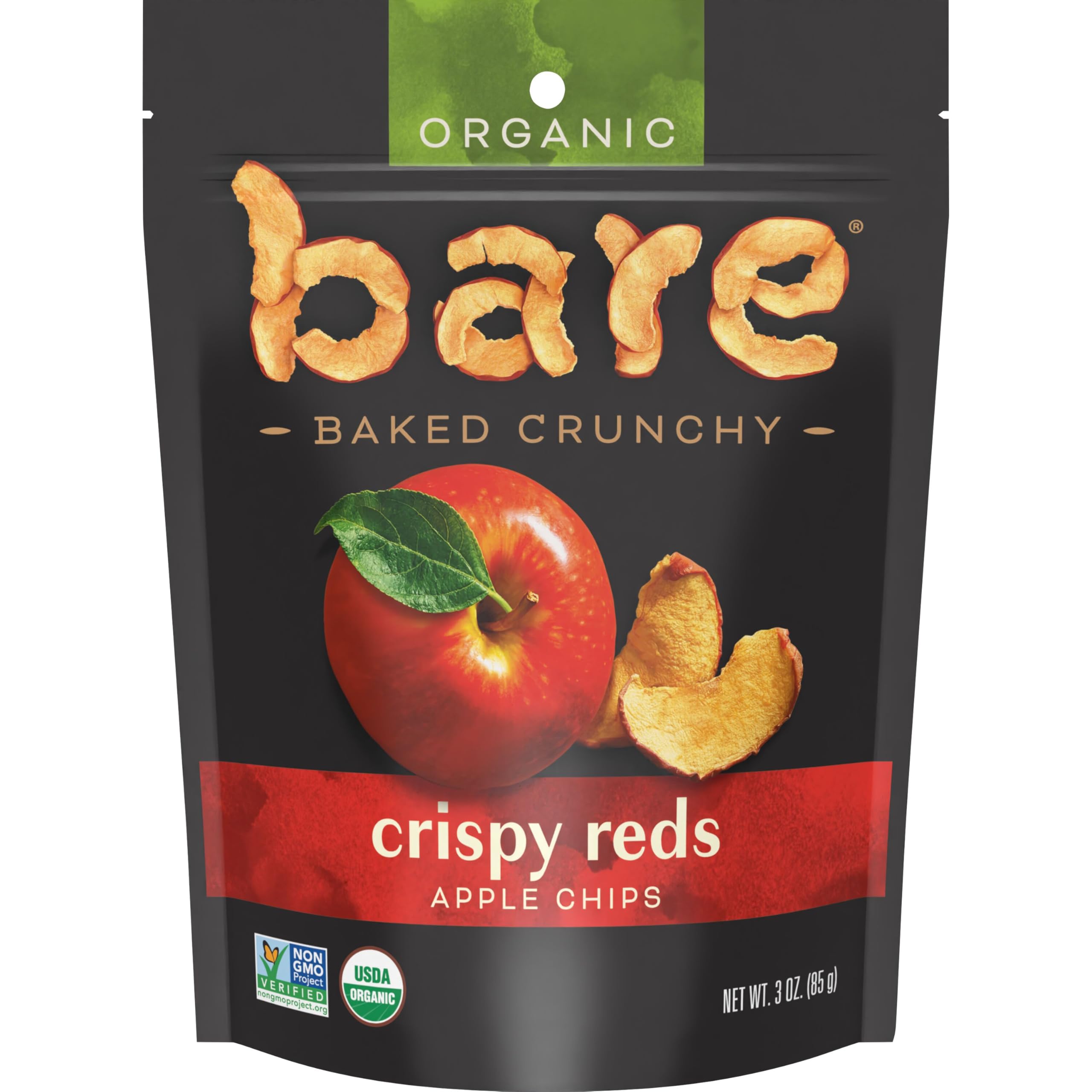 Bare Gluten Free Organic Apple Chips, Fuji and Red, 3.3 Ounce