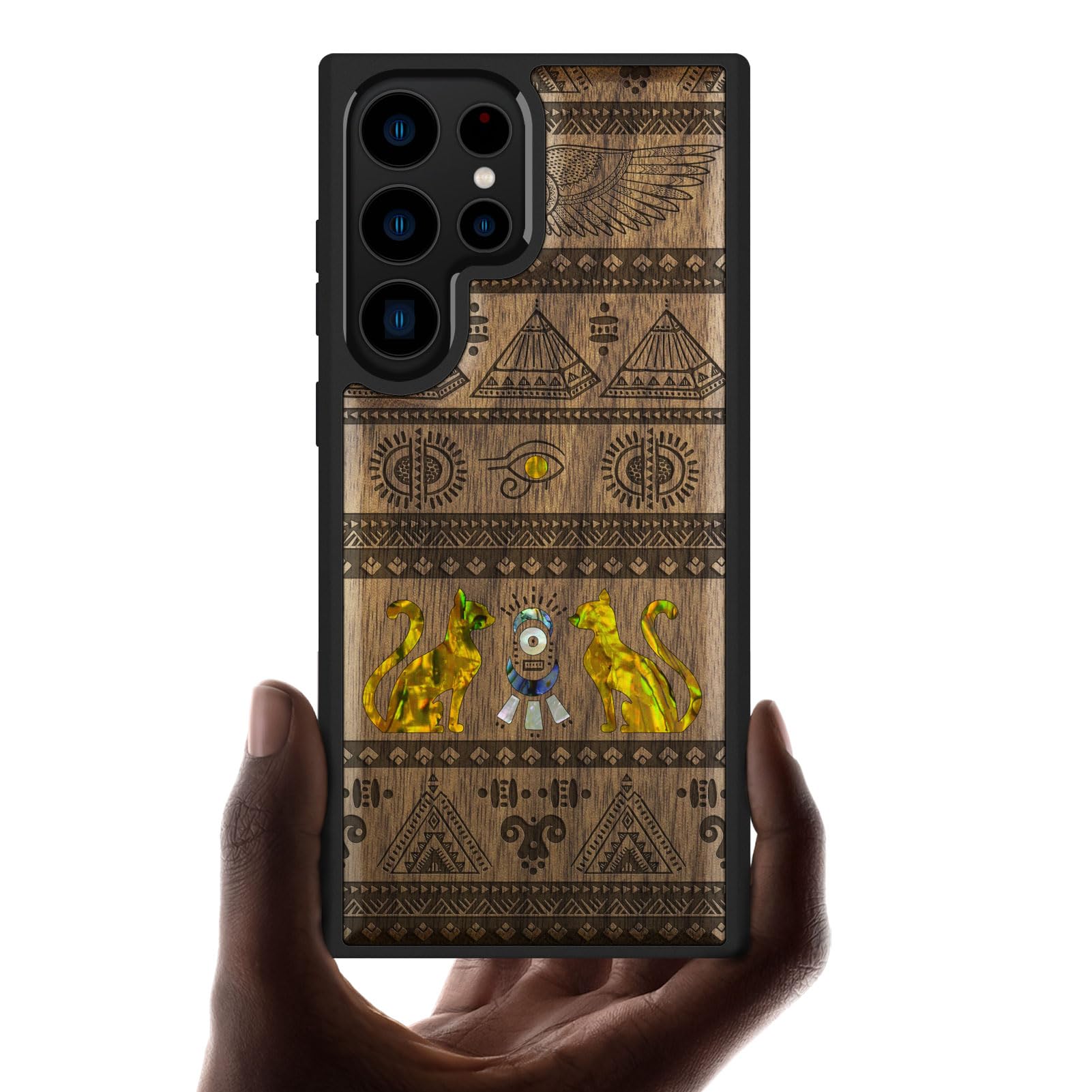 Étui bois Samsung S23 Ultra résistant avec incrustation coquille - 7