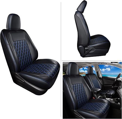 Miniatura 7 de Huidasource Juego completo de fundas de asiento de automóvil RAV4 de ajuste personalizado, fundas protectoras de asiento de automóvil de cuero