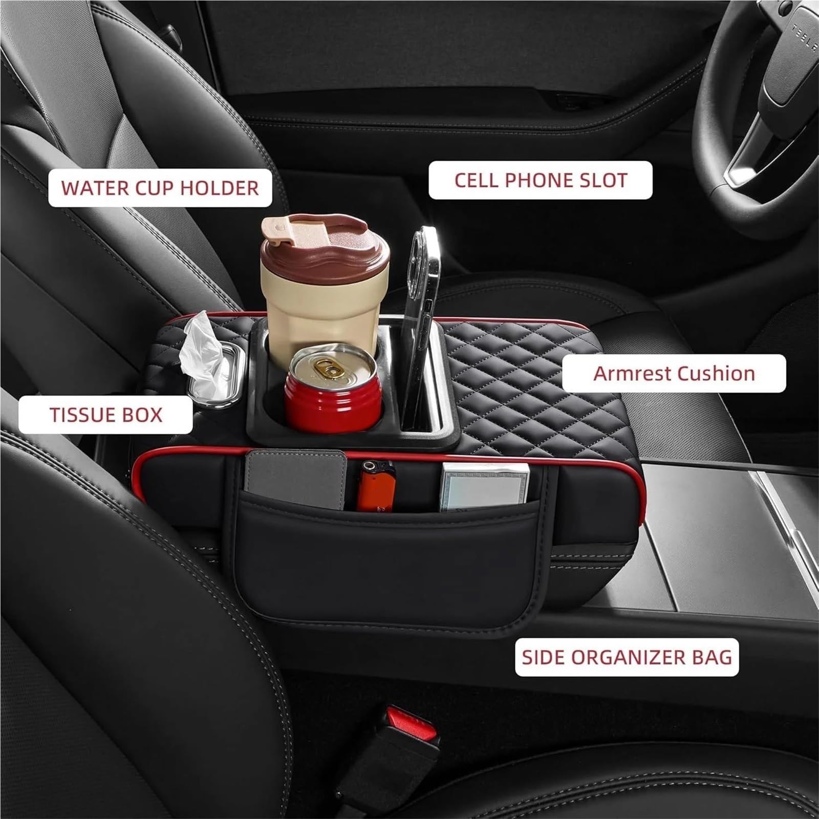 Copribracciolo Auto Universale | Protezione Per Bracciolo In Finta Nappa Liscia, Design Facile Da Infilare CPXCTZFZUB