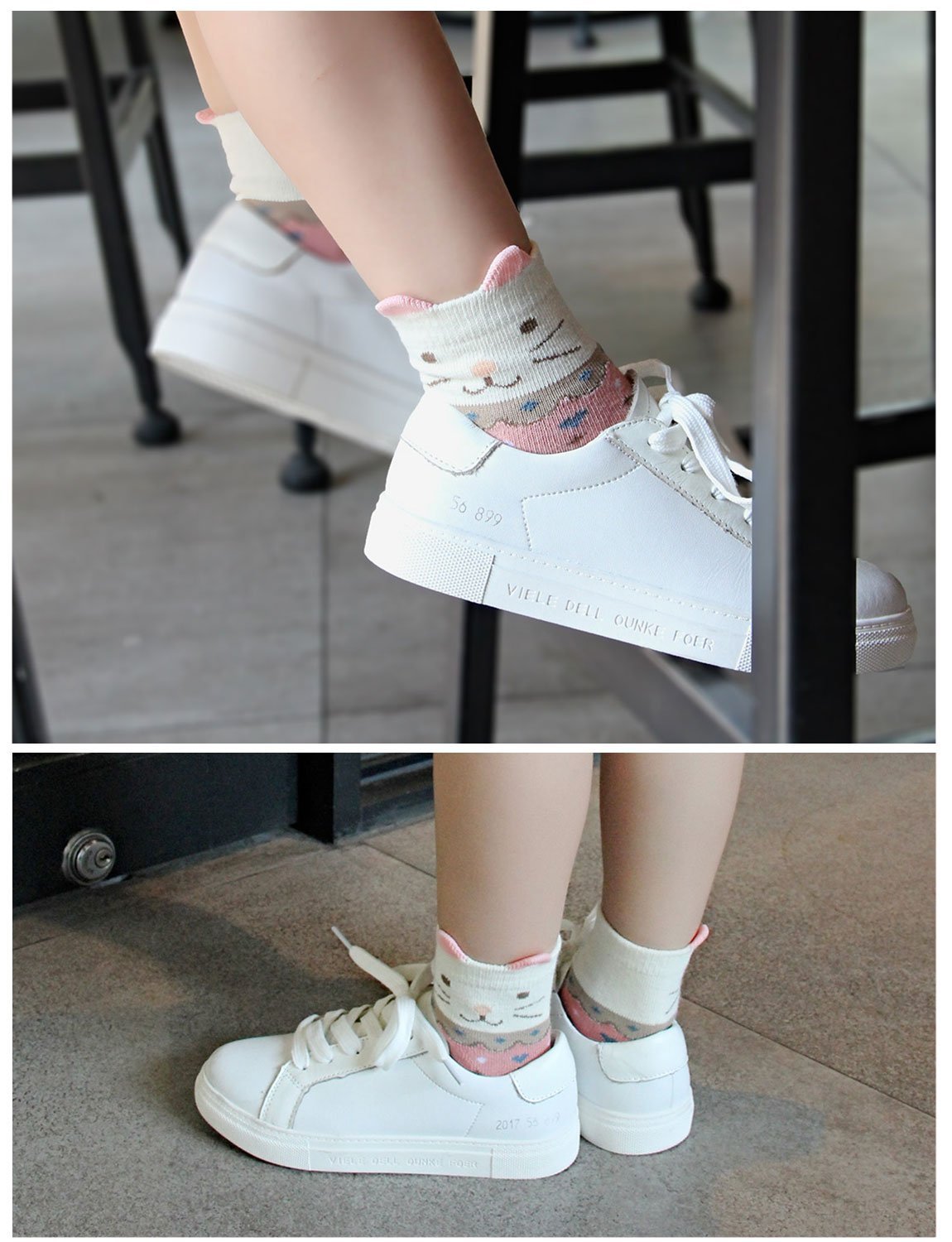 Artfasion Calcetines de algodón para niños: bonitos calcetines de dibujos animados, suaves, divertidos, transpirables, para niños y niñas
