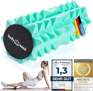 Body & Mind® Mini Fascia Roll 15x6 cm - Massage Roller for Trigger Points | Compact Foot Roller for Feet, Neck & Knees - 3D Pilling Structure for Deep Muscle Relief & Recovery