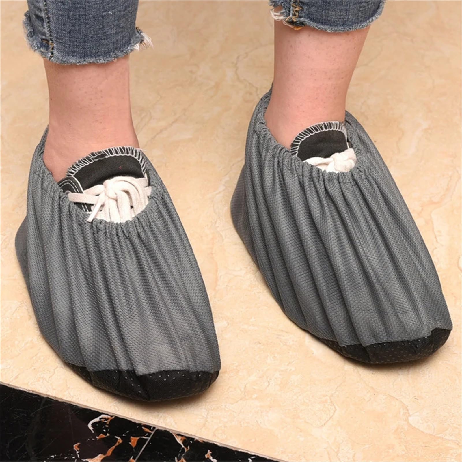 6 pares de cubiertas zapatos antideslizantes impermeables for, botas lluvia reutilizables, cubrezapatos lavables for interiores para Protección