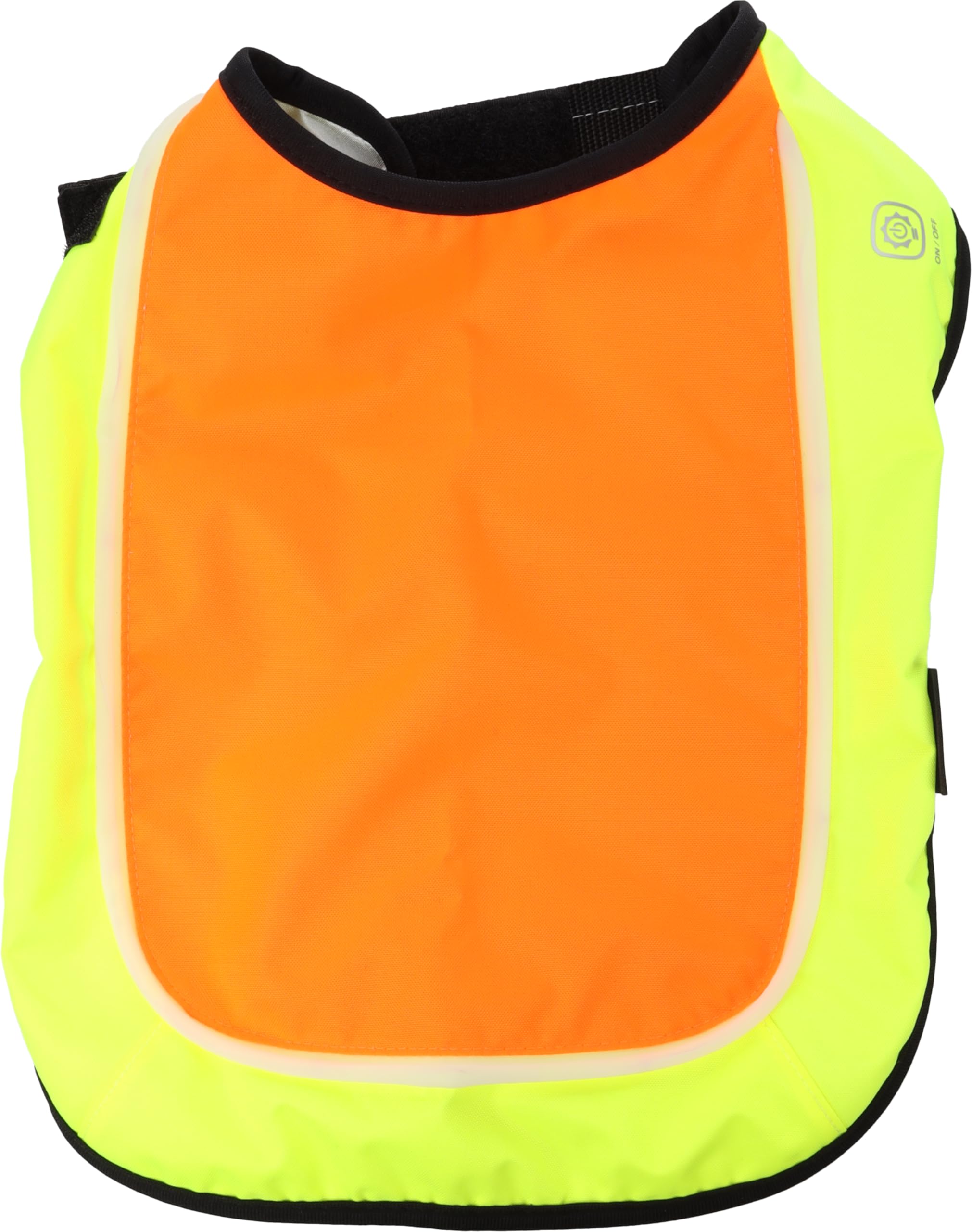 Impermeable Chien - Gilet sécurité LED Simi Fluo Orange 30 cm - réfléchissant - Batterie Rechargeable