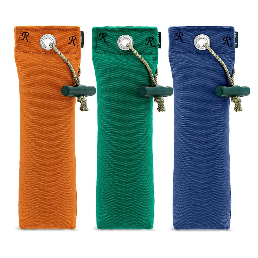 Romneys Standard Dummy 500 g, Improved and Reinforced Material, Extremely Robust, with Ergonomic Throwing Handle (Orange + Green + Blue)