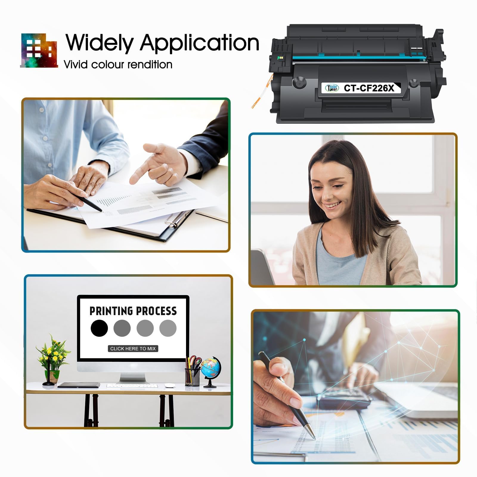 26X Cartuccia Toner Compatibile per HP CF226X 26A CF226A LaserJet Pro M402n | MFP M426fdw M426dw M402dn M402d M426fdn M402dw Nero