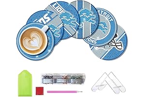 Aimeryup NFL Diamond Art Coasters Painting Kits with Holder