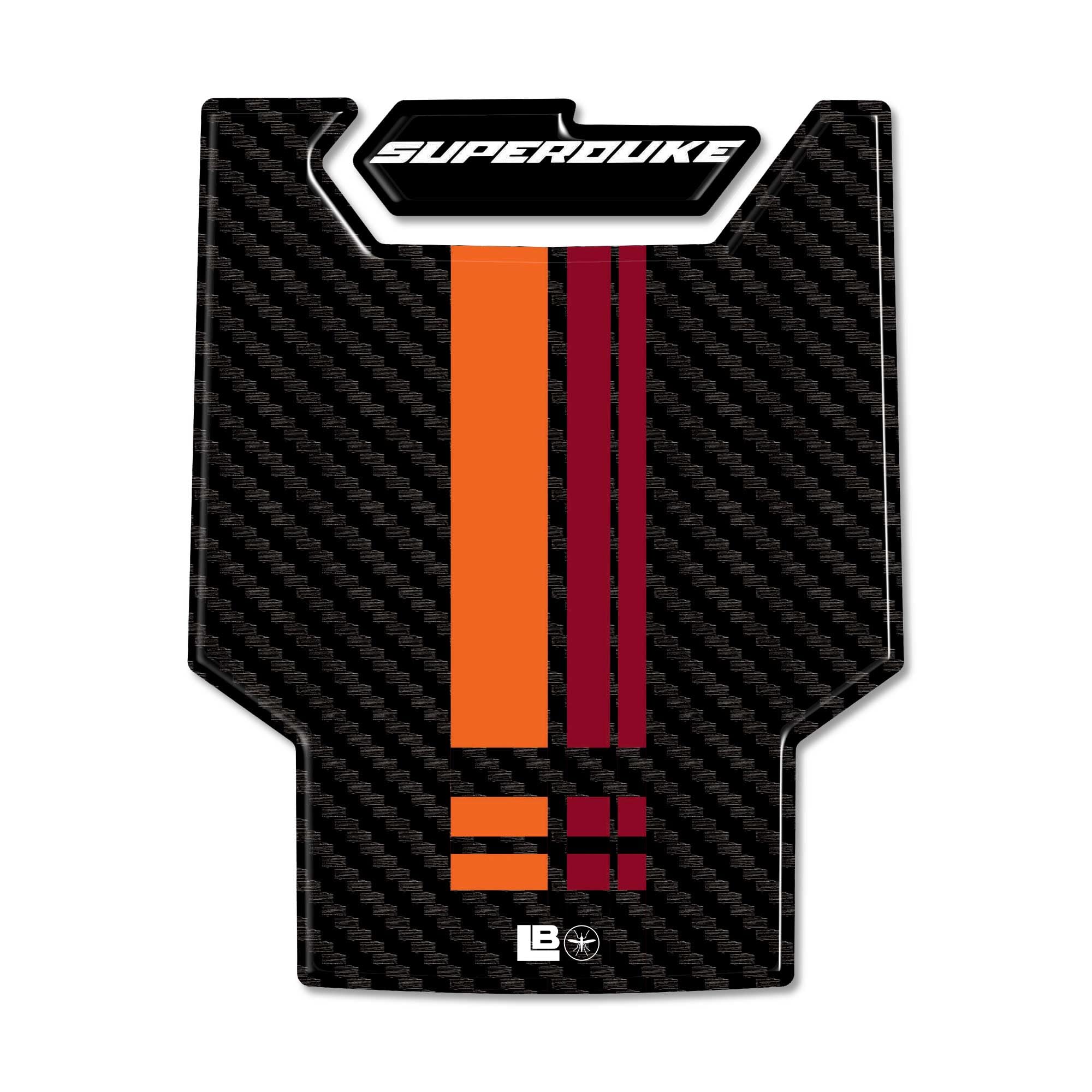 Labelbike 3D Tankpad Sticker – Harscoating, Compatibel Met KTM 1390 Super Duke R 2024, Rood – Bescherming En Decoratie