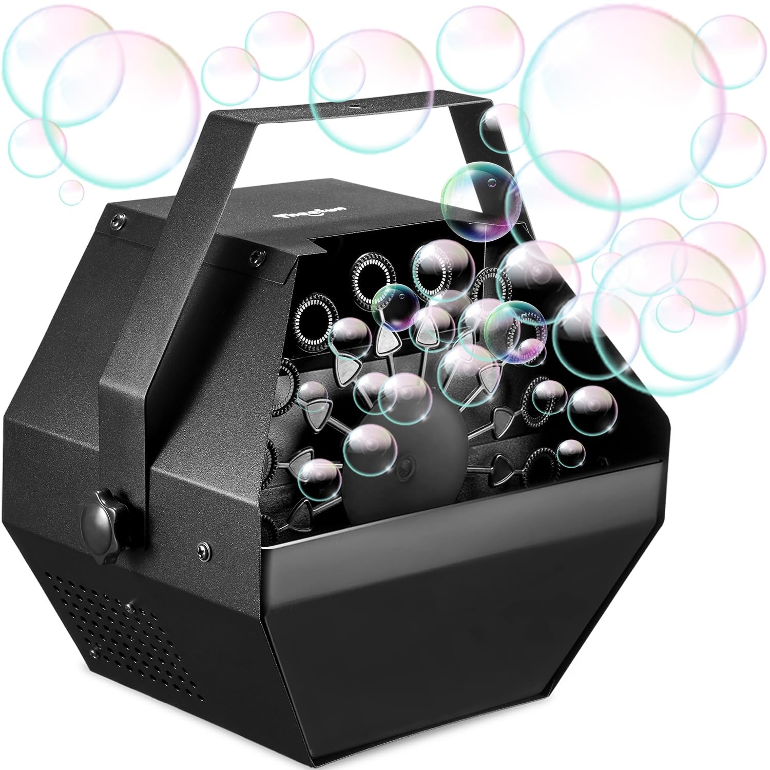 Theefun Bubble Machine: 750ML Metal Automatic Bubble Maker, Portable Professional Bubble Blower Operated by Plug-in Big Bubble Machine for Parties Stages Weddings Indoor and Outdoor Use