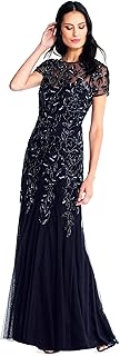 Women's Floral Beaded Godet Gown - Buy now