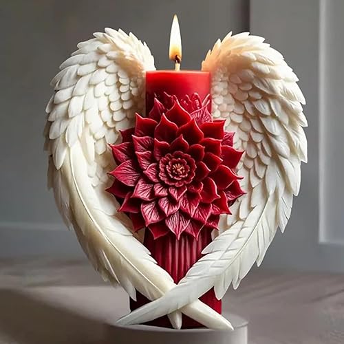 Moldes de cilindro de belén de ala de ángel, molde de vela en espiral de onda de silicona, moldes de fundición de resina de silicona para velas,