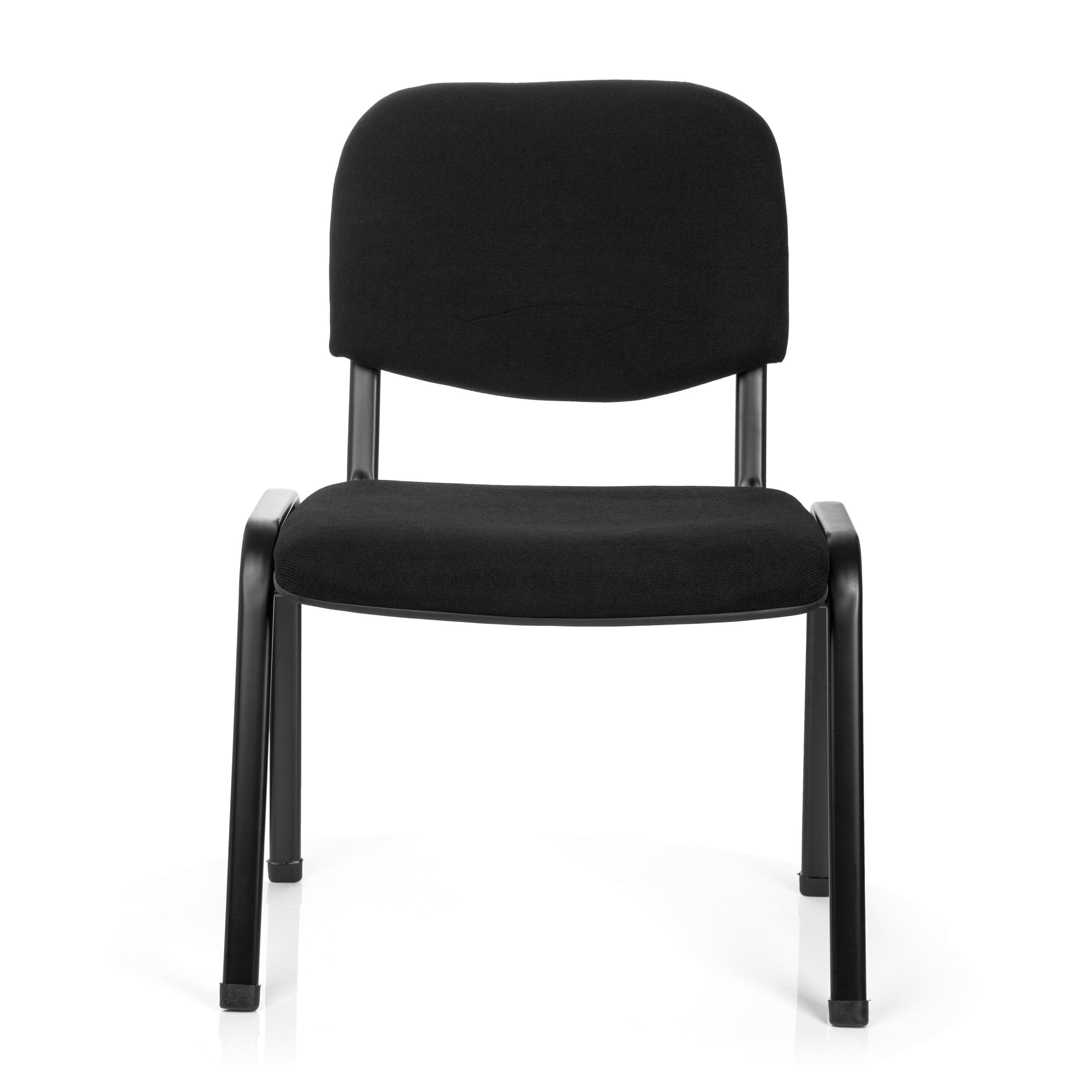 hjh OFFICE Chaise de conférence XT 600 XL en Tissu, Assise Extra Large, Chaise Ergonomique, Dossier empilable, jusqu'à 150 kg (Noir)