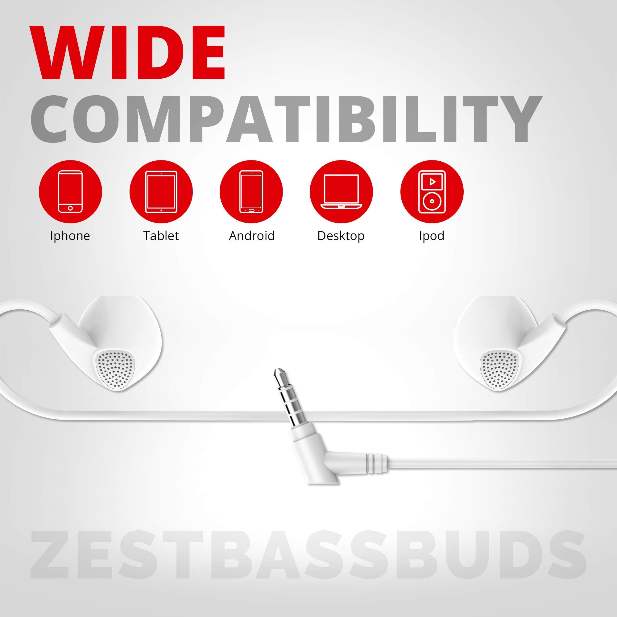 Pebble Zest Bassbuds Heavy Bass Ear Pod Design Wired Earphones