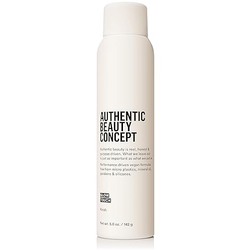 Authentic Beauty Concept Glow Touch Spray de acabado Spray de brillo Acabado suave y liso Todo tipo de cabello Vegano y libre de crueldad Sin