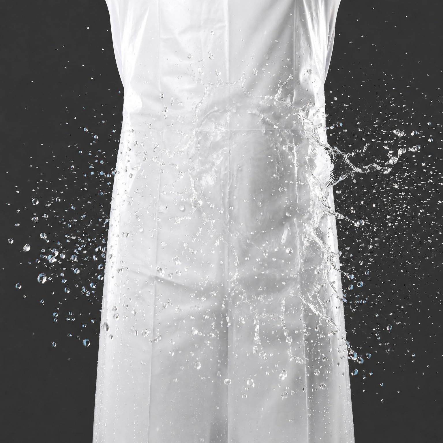KMINA Grembiuli Monouso in Plastica, 107 x 69 cm, Bianco (1000 pz) | Usa e Getta, Polietilene LDPE Impermeabile, Lacci Posteriori, Contatto Alimentare, Cucina, Estetica, Laboratorio e Pulizie