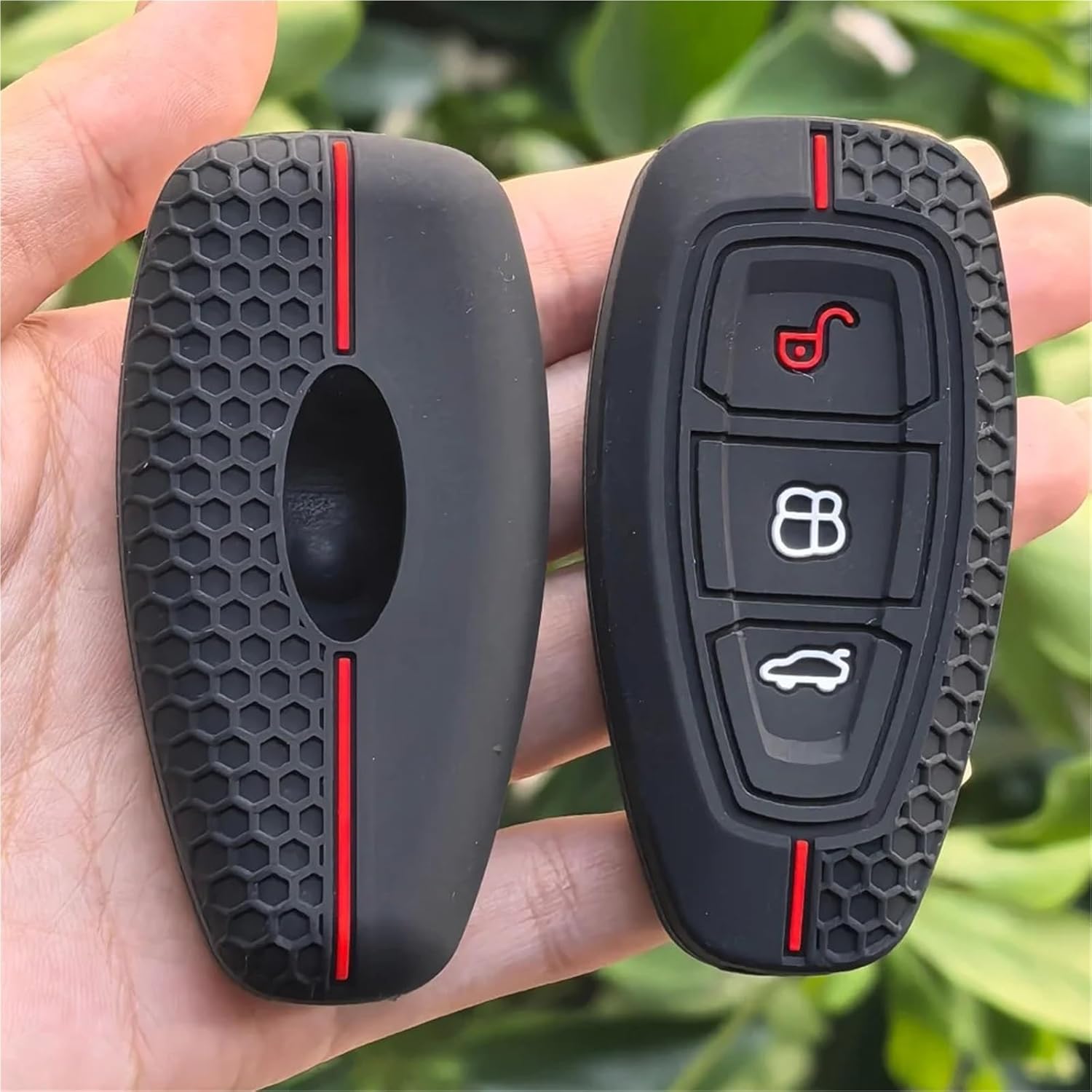 Car Key Pack Compatible for Ford ST Line Fiesta Focus Mondeo Ecosport Kuga Edge Escape Metallic Silicone Car Key Fob Case Accessories