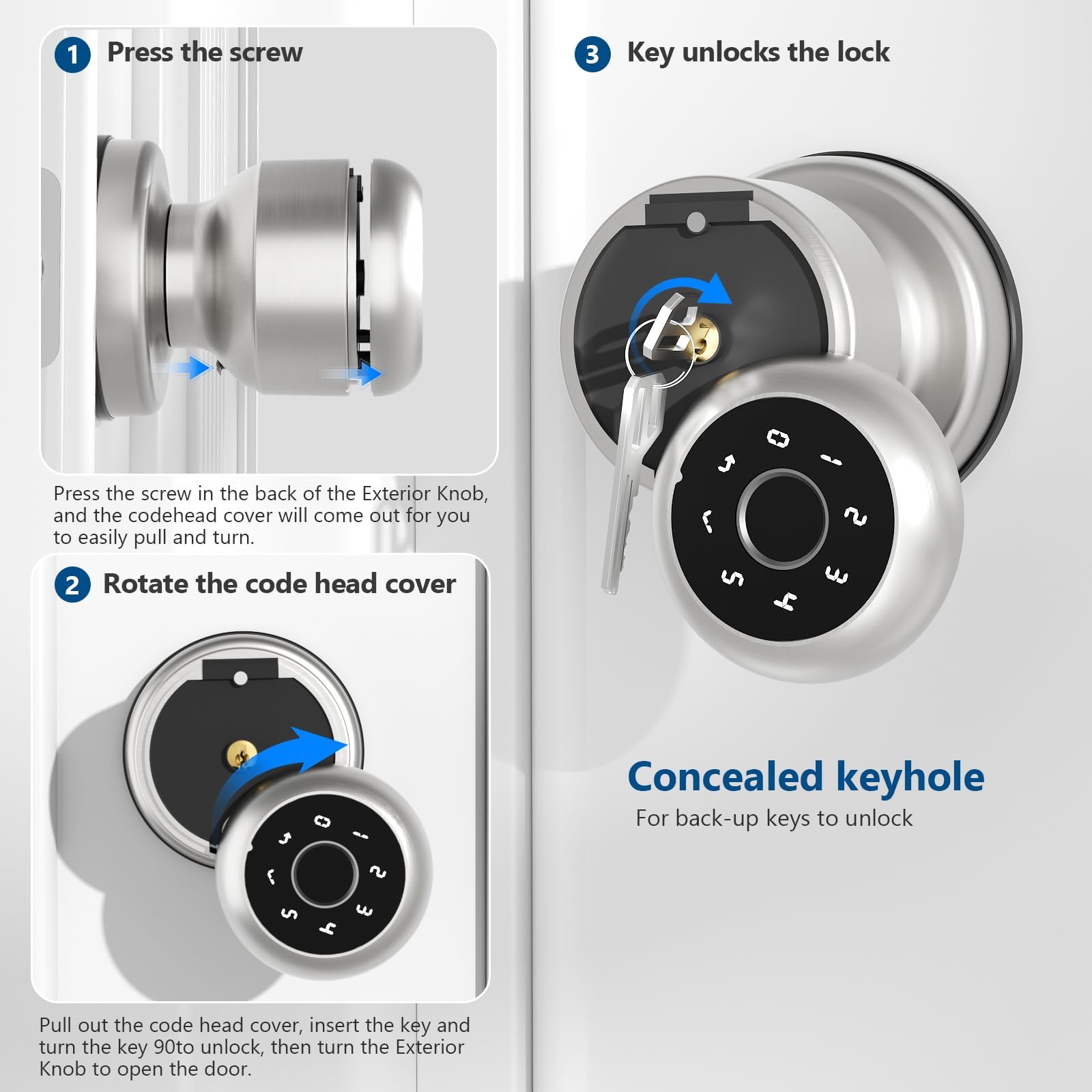 Smart Door Lock - Fingerprint & Keypad -3