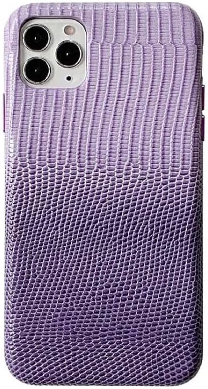 Coque en cuir Apple iPhone 13 Pro violet dégradé gaufré luxe - 7