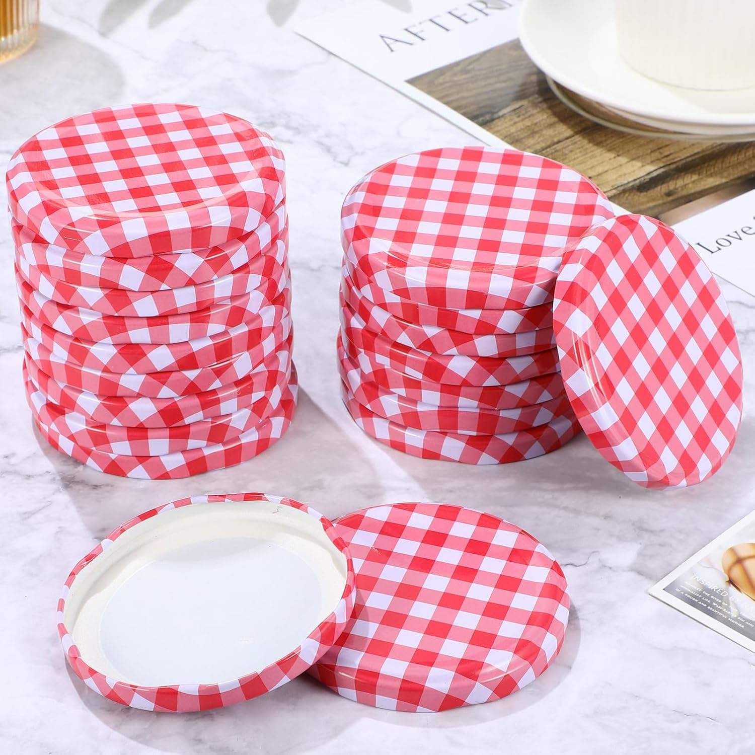 Pcs Jar Lids Wide Mouth Canning Covers Metal Screw Caps for Preserves Storage