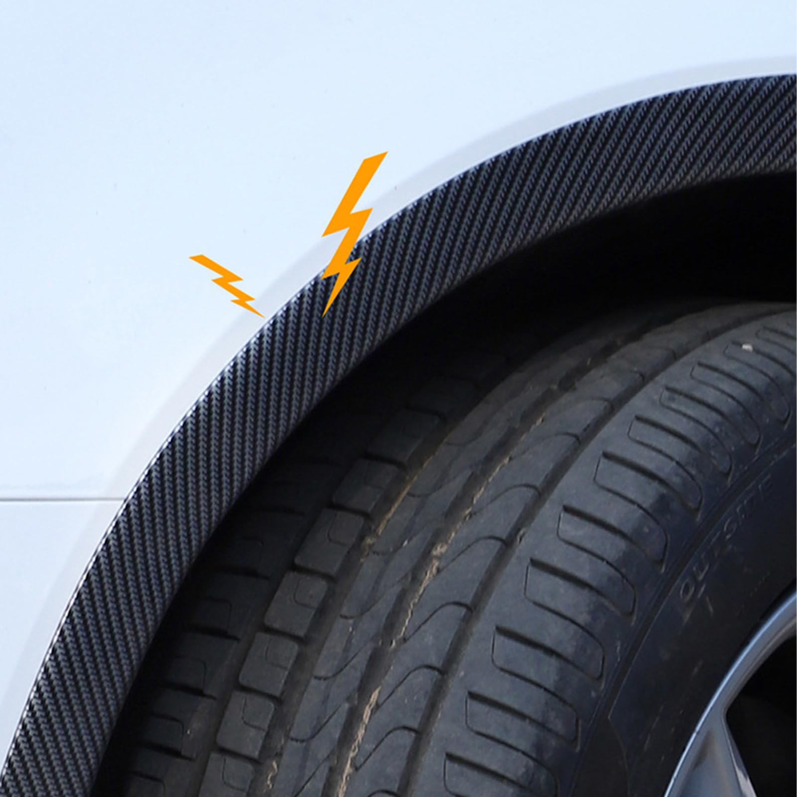 2 pezzi di protezione per cerchioni auto, 1,5 m x 4,5 cm di copertura per cerchioni universale, forma a L, protezione per cerchioni auto decorativa (fibre di carbonio)