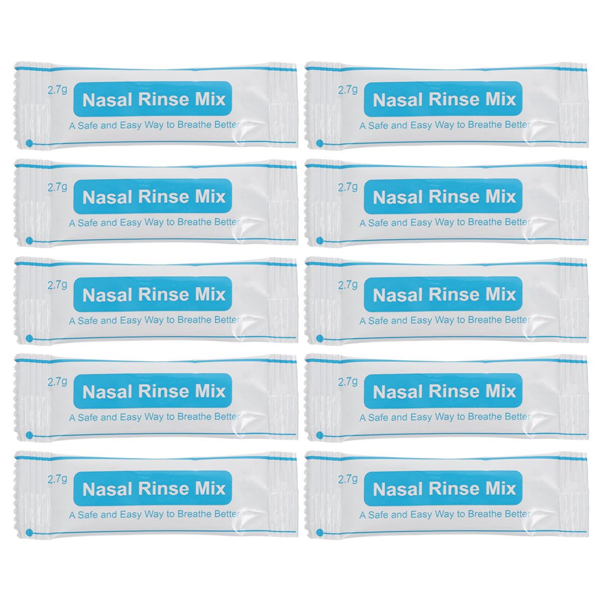 Nasal Rinse Packets 2.7g X 40 Sachets Iodine-Free Physiological Saline Fast-Dissolving Nasal Cleansing for Sinus Care