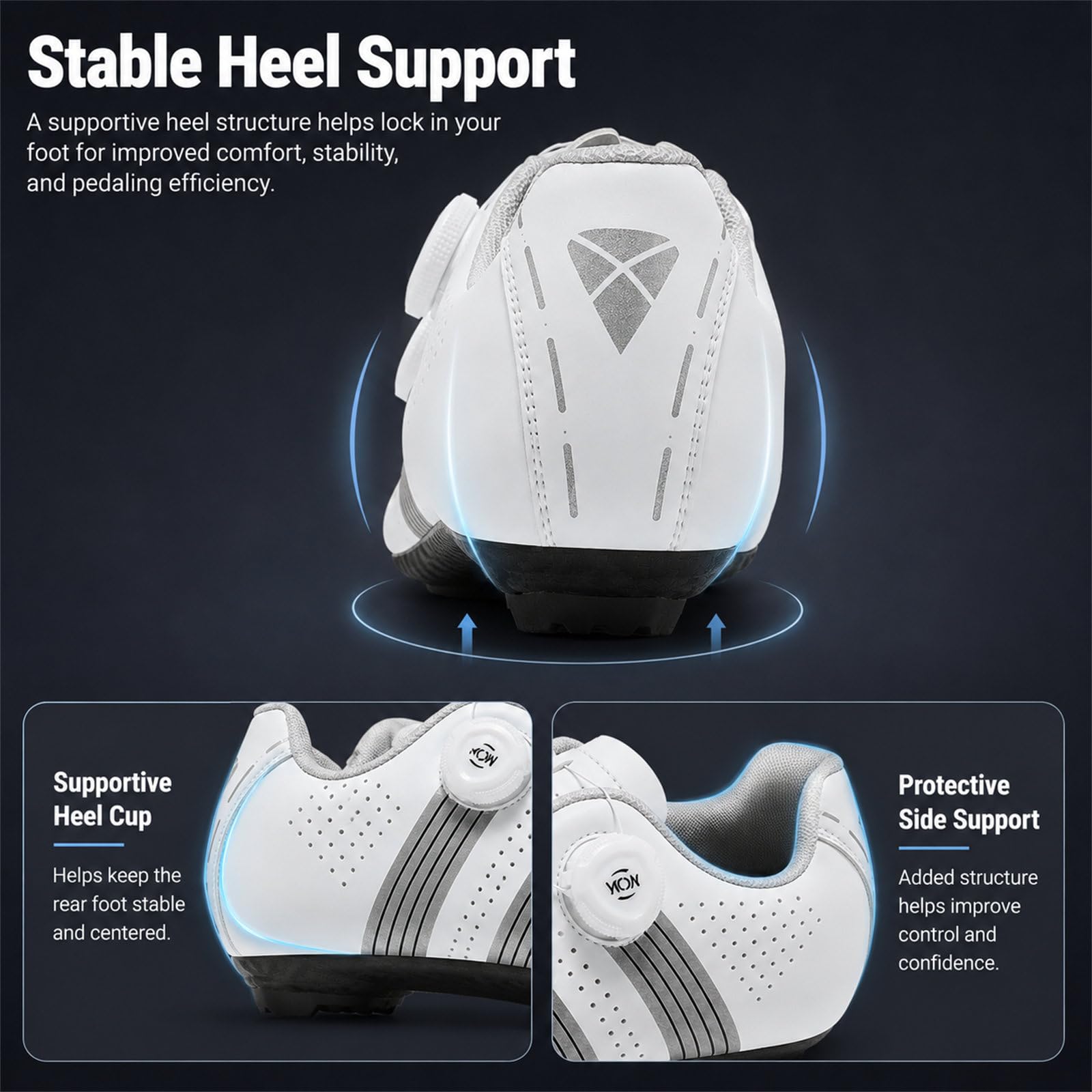Hixingo Scarpe Uomo Donna, Punta Ampia, Scarpe Strada Mountain Bike Compatibile Pedali SPD-SL Look Delta, Unisex Scarpes Ciclismo MTB Traspirante All'aperto per Bici