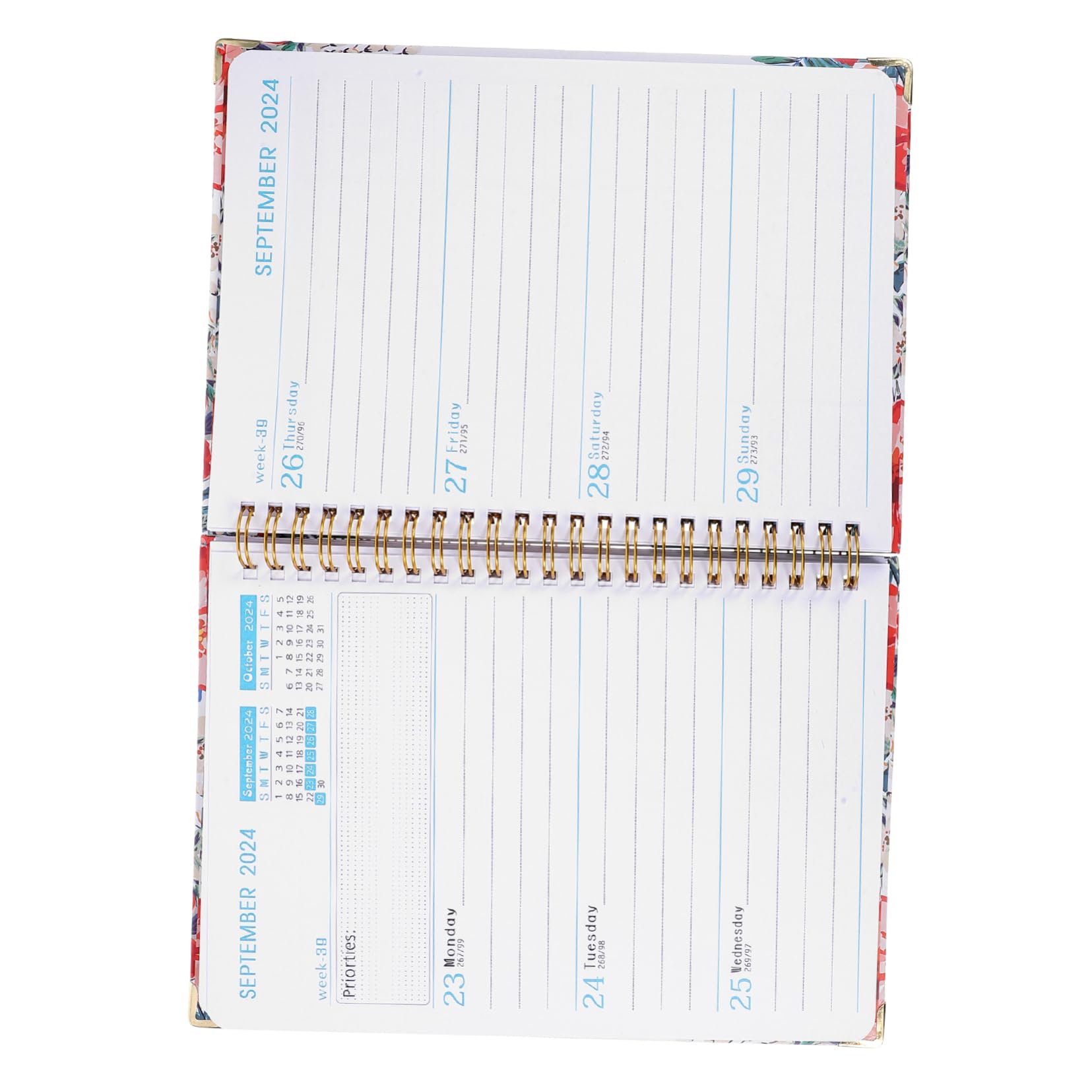 4 Stück Englischer Notizblock Wohnaccessoire praktischer Tagesplaner Tagesplaner-Notizbuch write board kreatives schreiben Haushaltsplaner Organizer Büro akademischer Planer Papier SHINEOFI