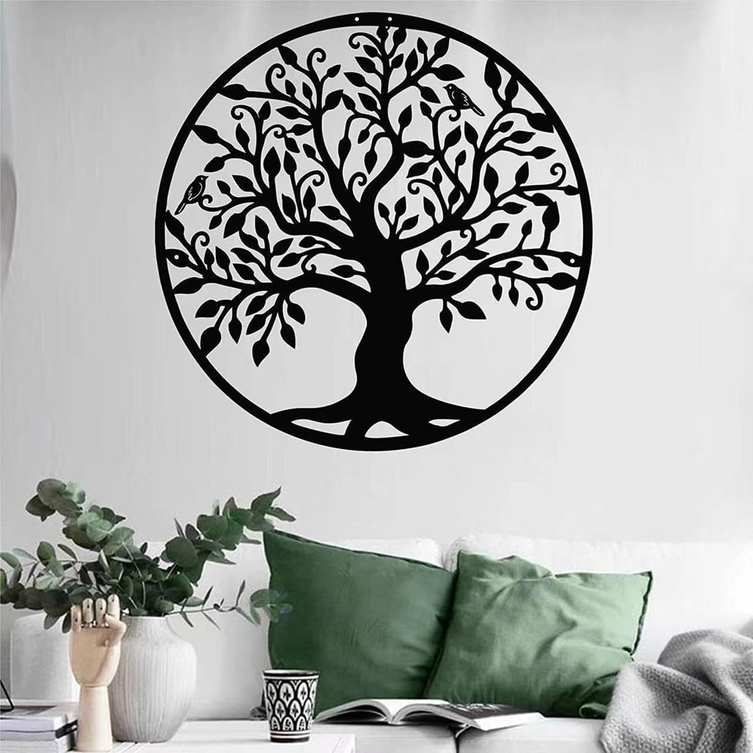 Árbol De La Vida Grande, Arbol Genealogico, Decoracion Pared Metal Letrero Hueco para Colgar En La Pared, Decoración Mural Árbol De La Vida para Oficina, Dormitorio, Sala De Estar