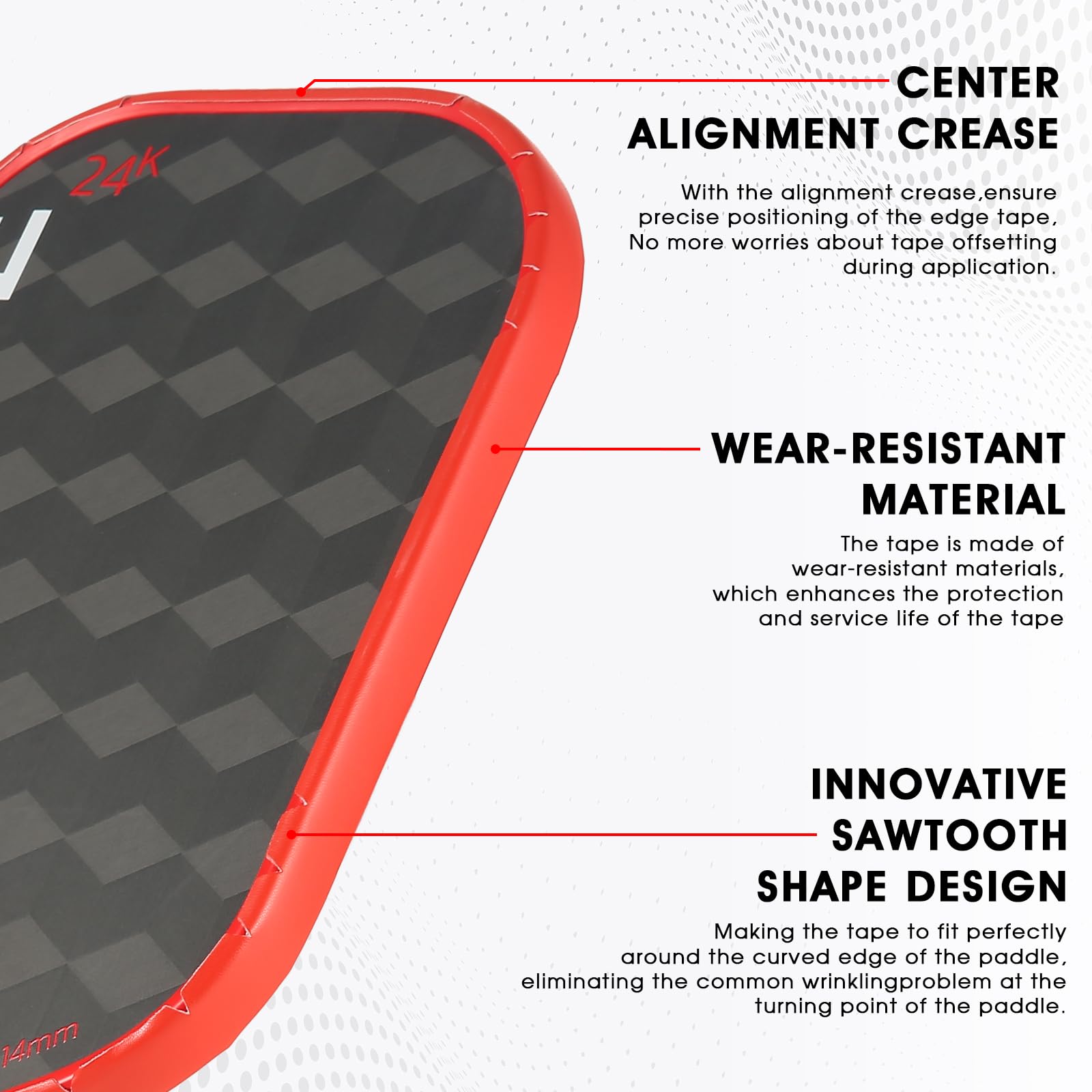 Pickleball Paddle Protection Tape Paddle Head Edge