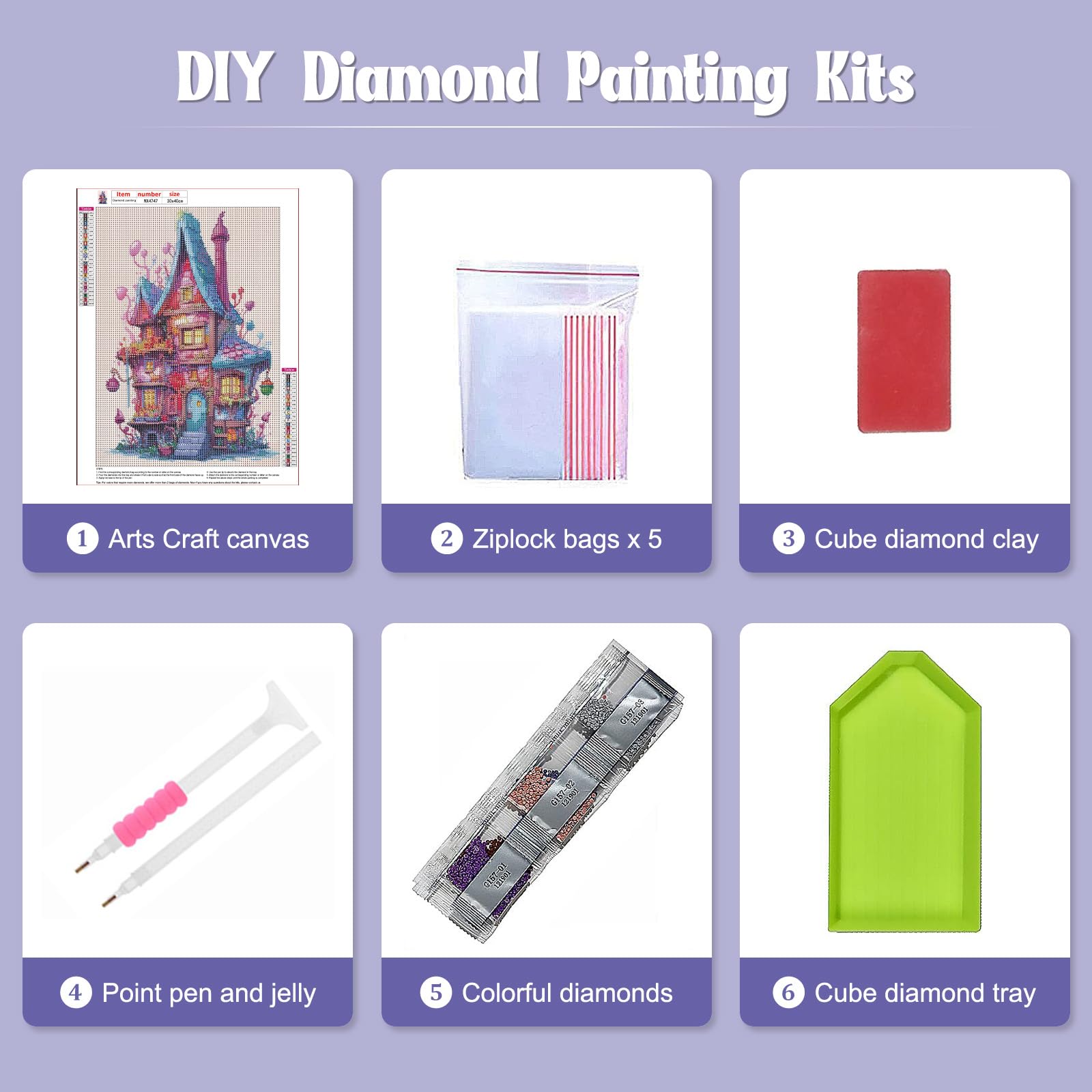 NAIMOER Diamond Painting Kit Per Adulti Completo Volpi, 5D Diamantini Crystal Art Bambini Animali Pittura Diamante Fai J 1017728