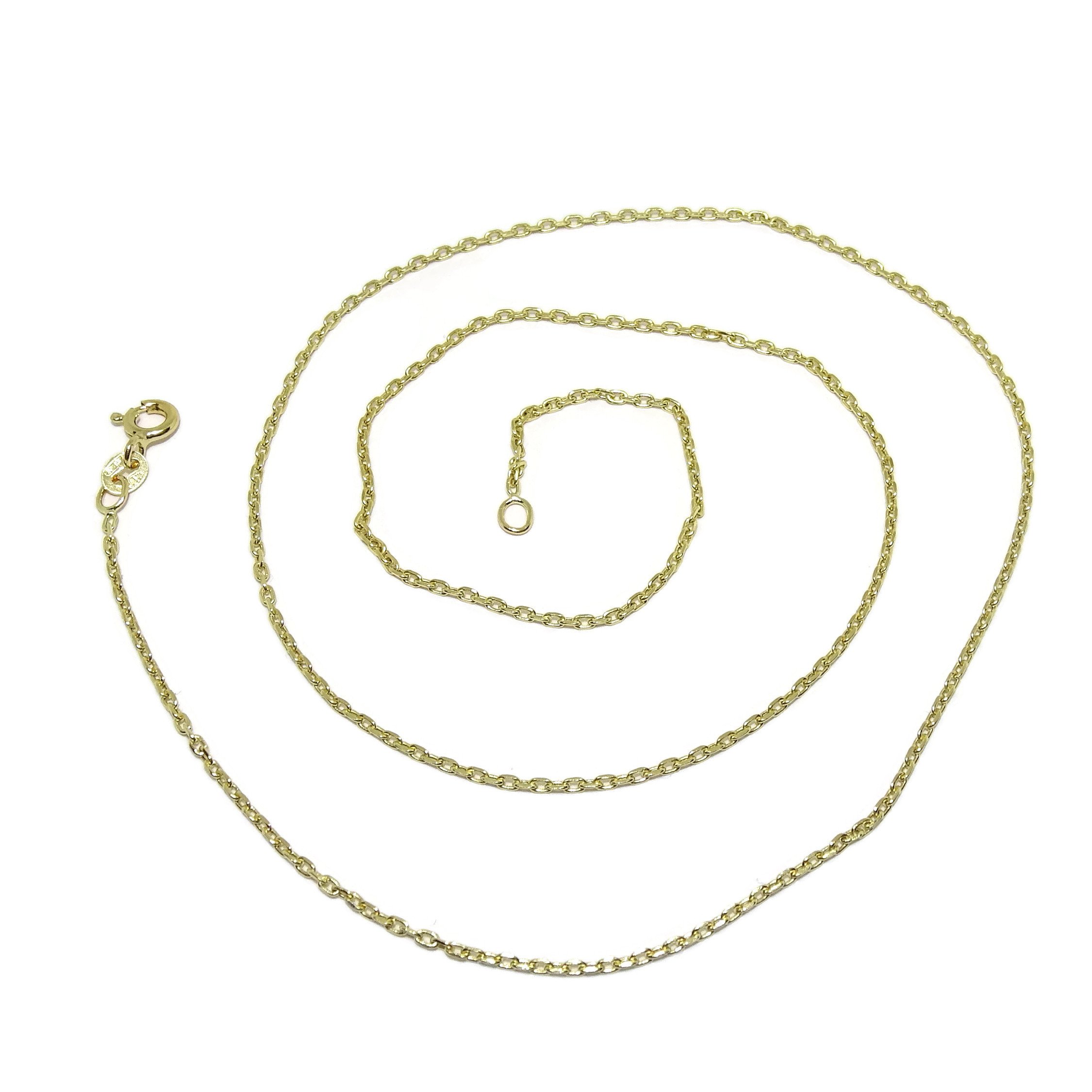 Catena forzata in oro giallo da 18 kt di 50 cm di lunghezza, forte e apparente, Oro, non applicabile